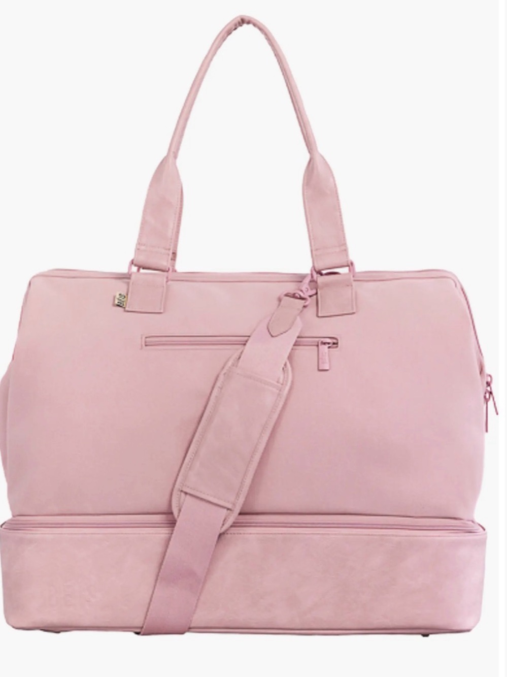 Like new! BEIS The Weekender Bag Travel Tote Atlas Pink Bottom Shoe Compartment